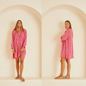 NWOT Natalie Martin Sammie Pink Striped Dress Sz XS